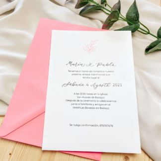 invitación de boda vera