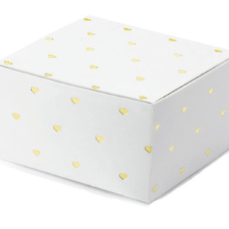 caja regalo corazones dorados