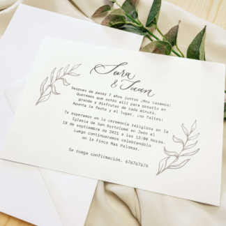 invitacion de boda Bienvenida