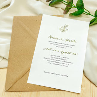 invitación de boda mirable sobre