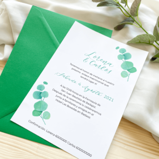 invitación de boda serena