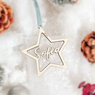 dorno de navidad estrella personalizada Start