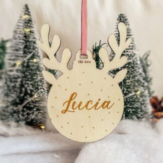 Bola de navidad personalizada Reno snow